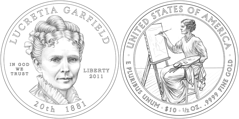 US-Mint-Announces-2011-First-Spouse-Gold-Coin-Designs